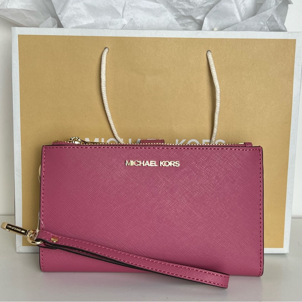 NWT Michael Kors Double Zip wristlet wallet